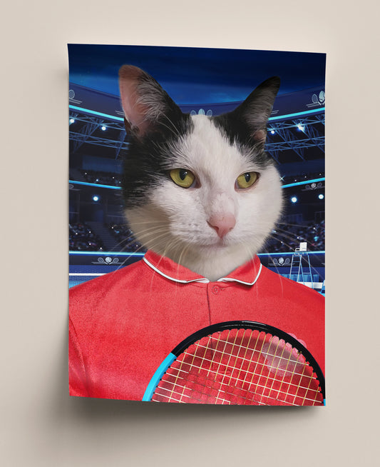 Personligt husdjursporträtt - Tennisspelaren