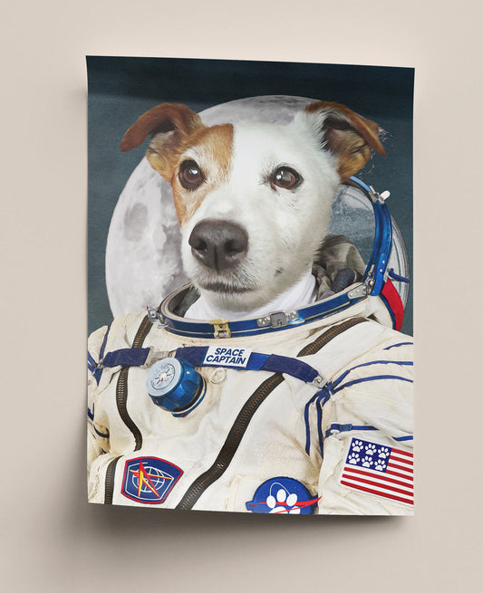 Personligt husdjursporträtt - Astronauten